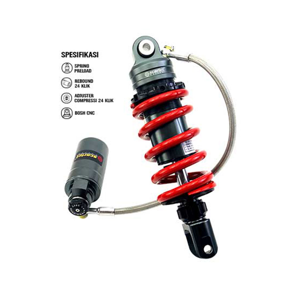 MONO SHOCK DOUBLE ADJUSTER 265-TP VIXIONRed